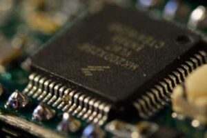 Solder blob on the Teensy processor