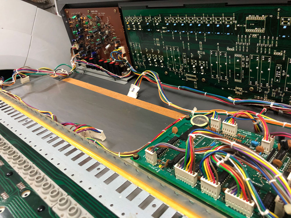 Roland Juno-106 Repair Panel Board Removed
