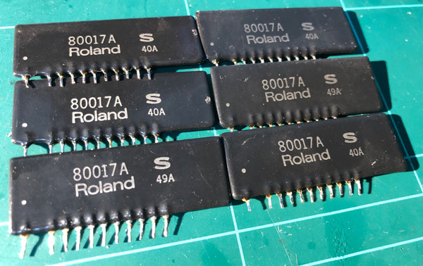 Roland Juno-106 Original Voice Chips Removed